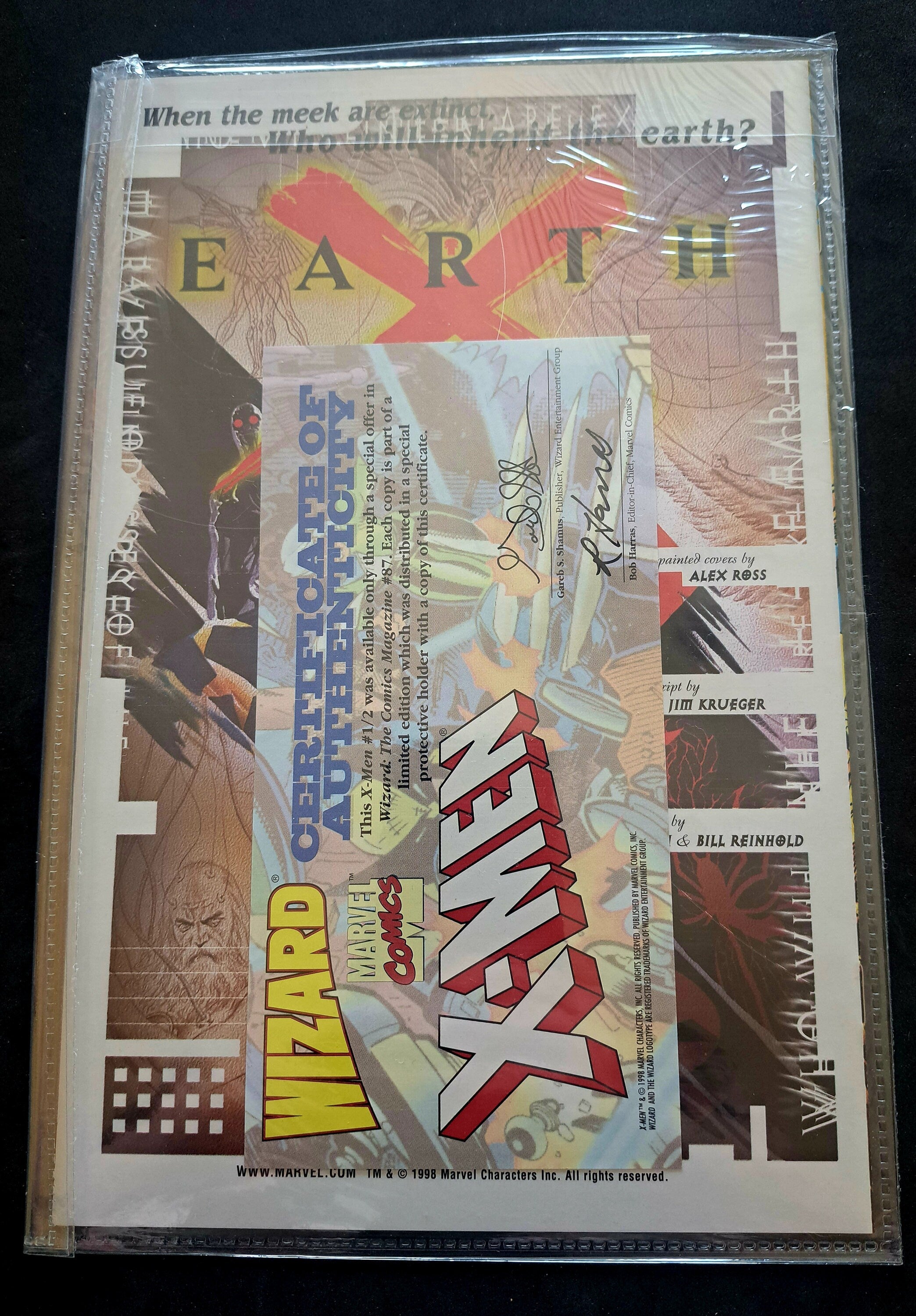 X-MEN #1/2 Wizard Limited edition from 1998; Certificate of Authenticity; High Grade (NM 9.2)