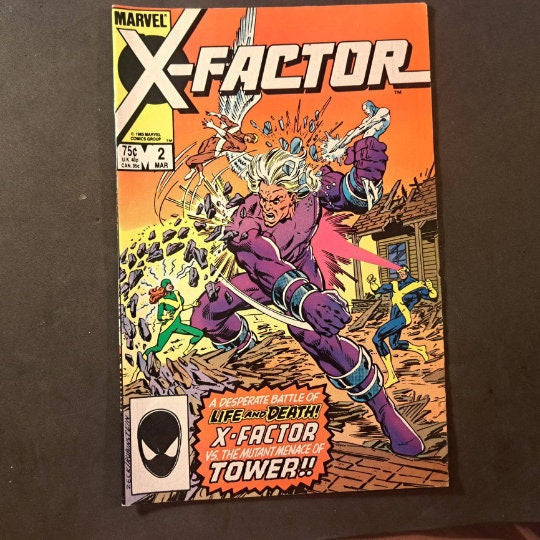 X-FACTOR Vol.1 #2 from 1986 (VF-NM ~ 8.5); White Pages; Marvel Comics 1st Tower