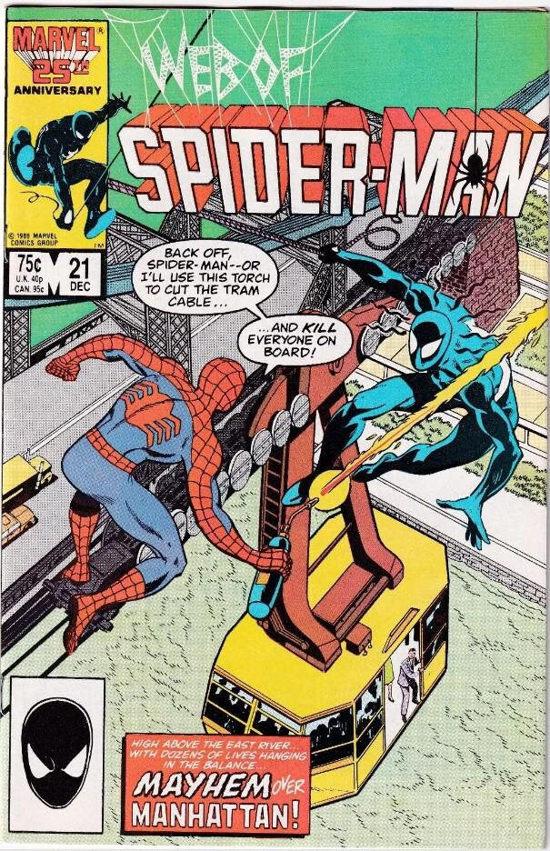 WEB Of SPiDERMAN #21 from 1986; (VF-NM 9.0) Direct Edition