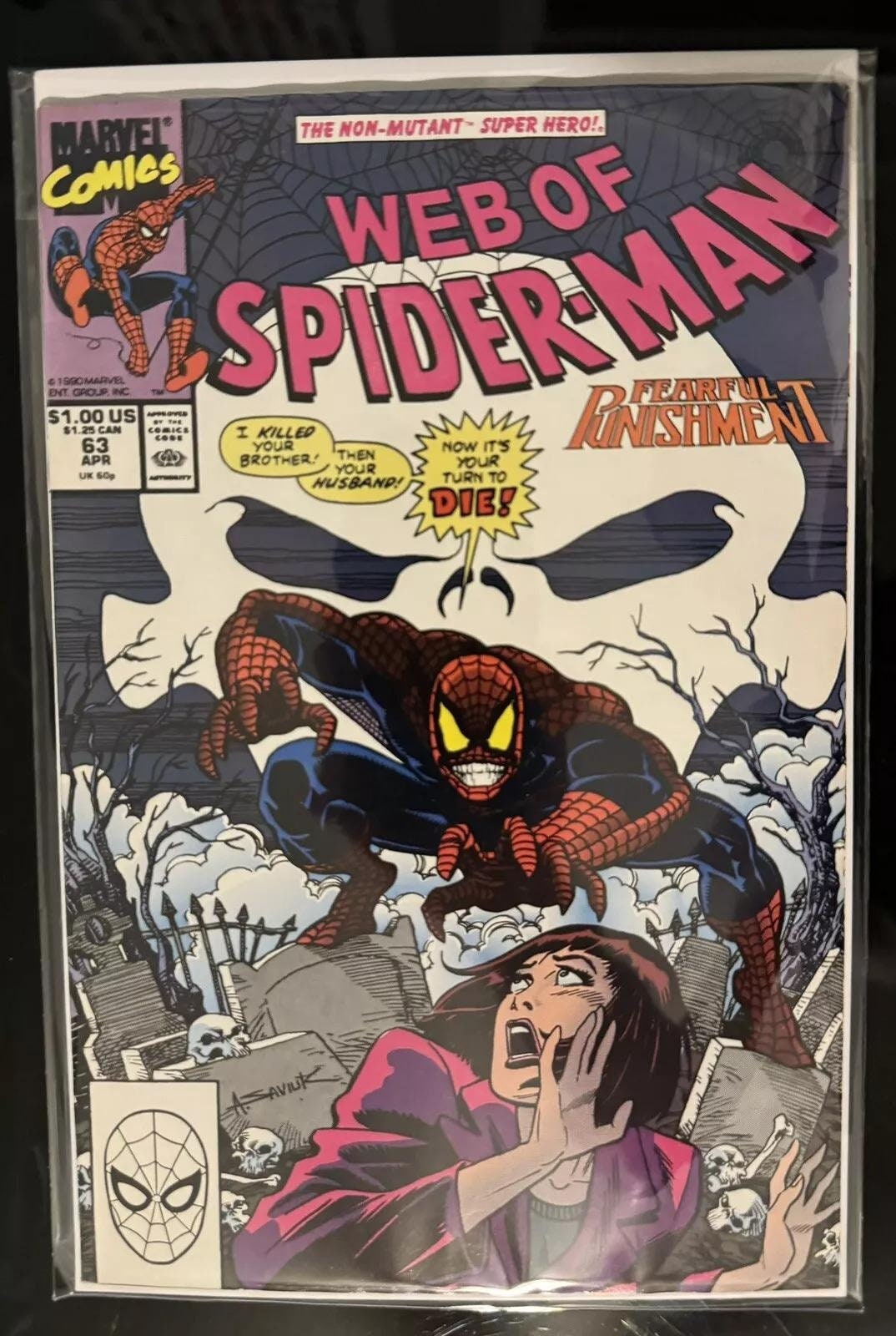 WEB Of SPiDERMAN #63 from 1990; (VF-NM 9.0) Direct Edition
