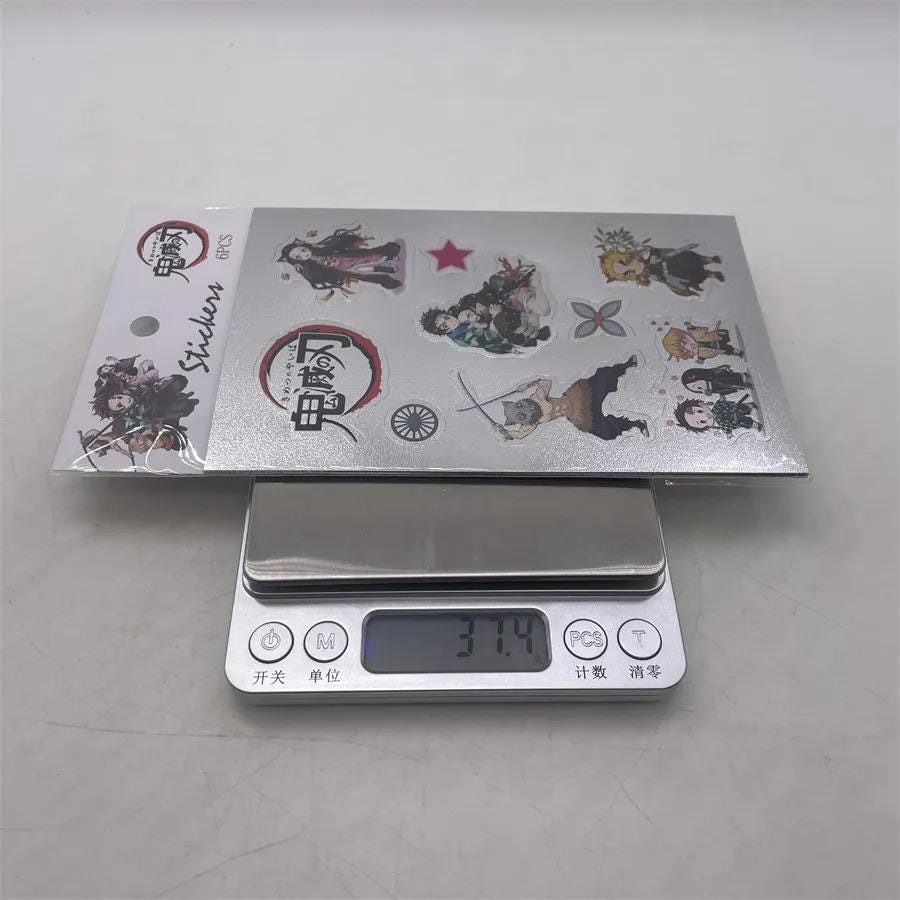 50 Demon Slayer Stickers , Great party item, notebooks, binders, cell phones