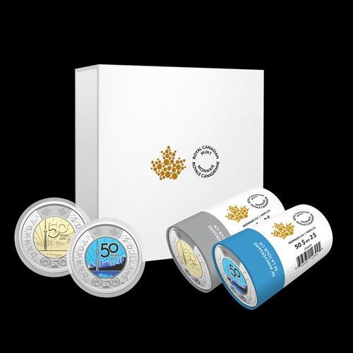 2026 CANADA Set: 50th Anniversary CN Tower Twonies, GLoW-In-The Dark and Non-Colorized, from Special Set, BU