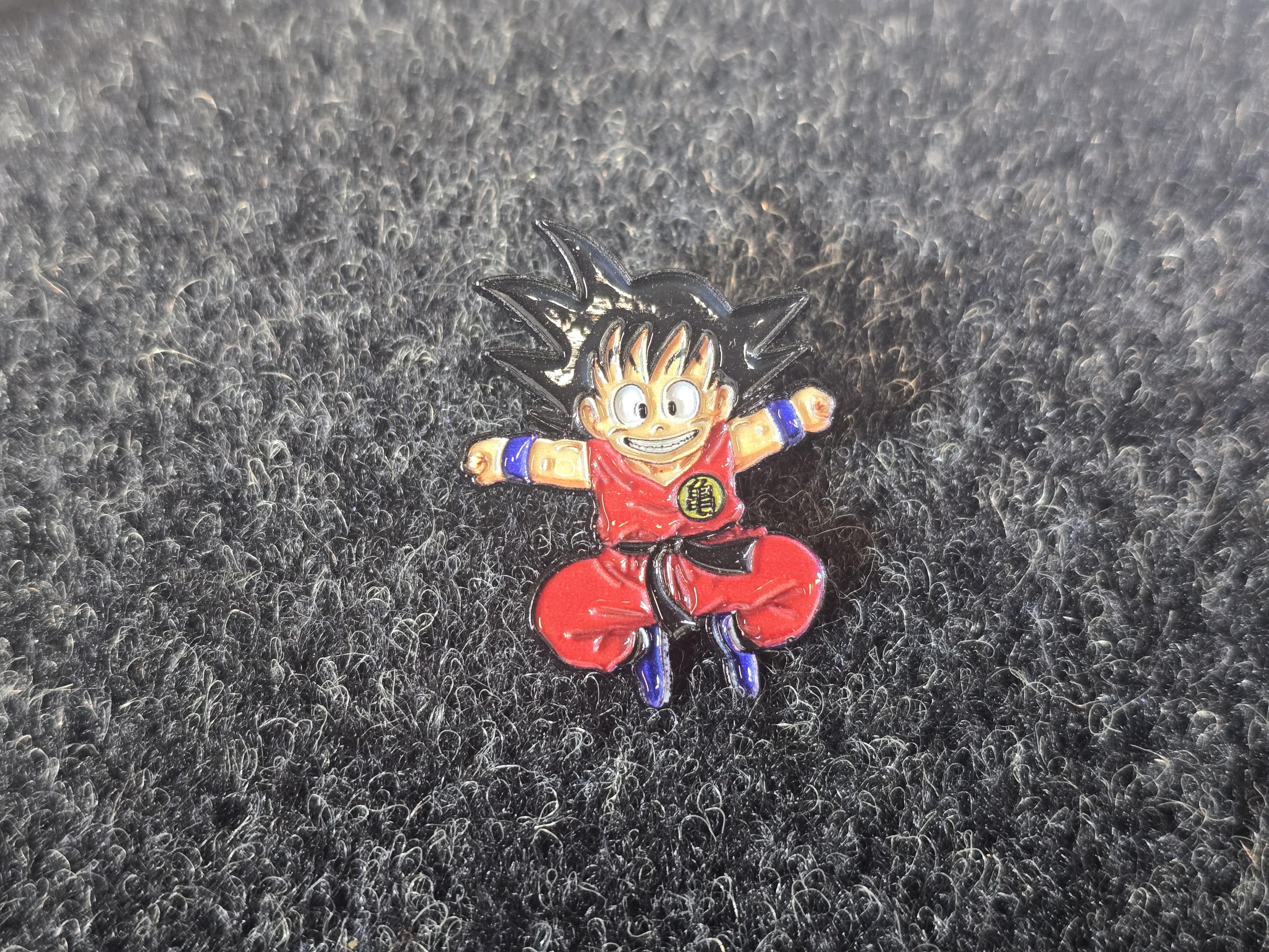 Dragon Ball Z KID GOKU Jumping ENAMEL Pin - Fan Collectible