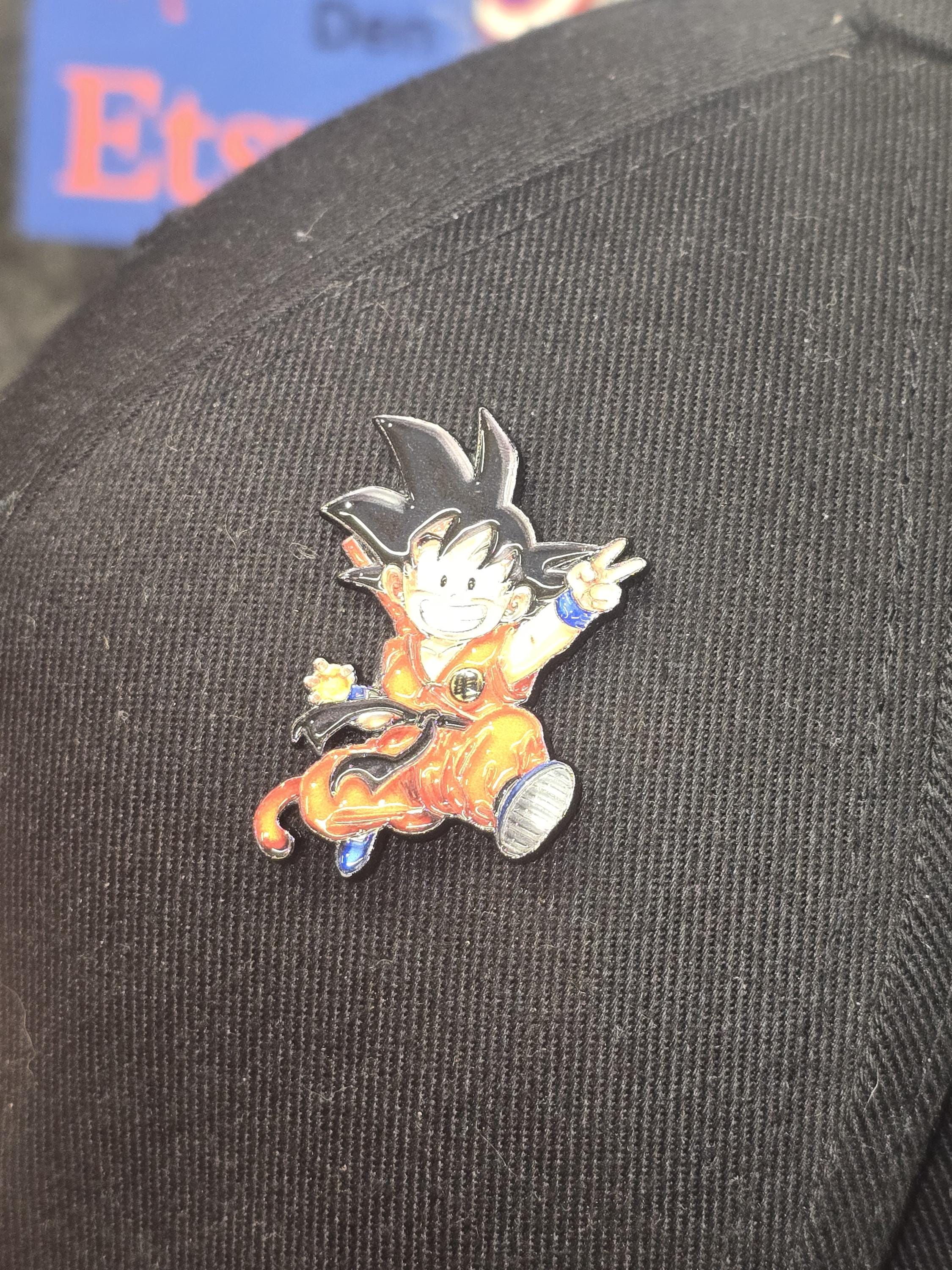 Dragon Ball Z KID GOKU Peace Sign ENAMEL Pin - Fan Collectible