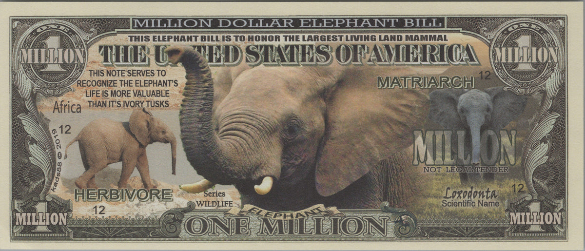 Elephants, Fantasy Million Note, Wildlife Series