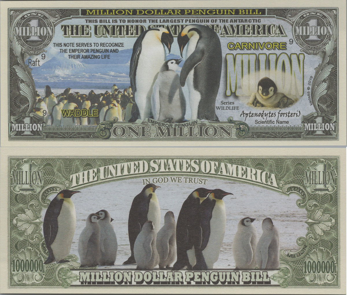 Penguin Family, Fantasy Million Note, Wildlife Series