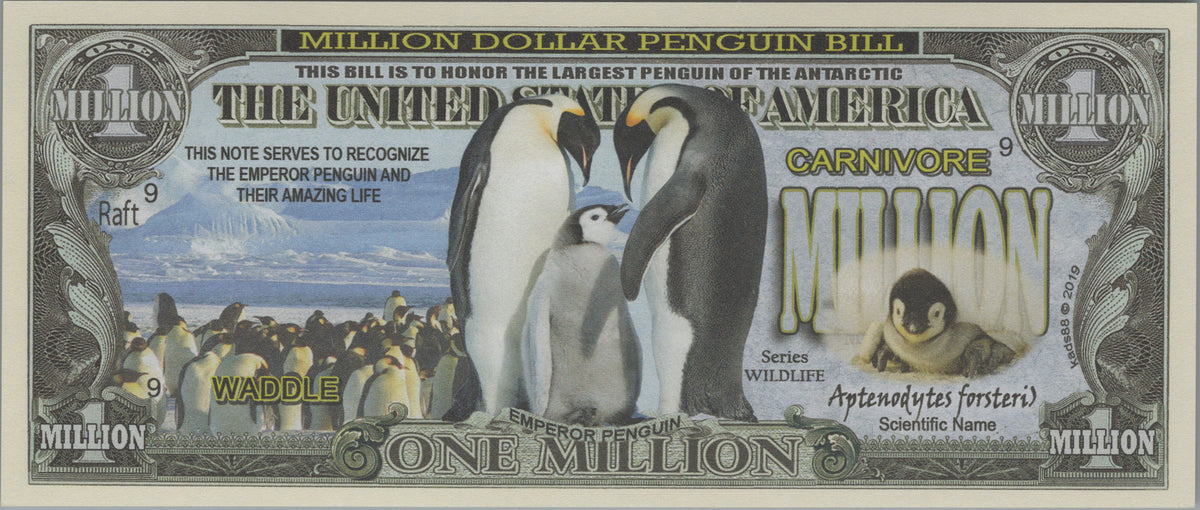 Penguin Family, Fantasy Million Note, Wildlife Series