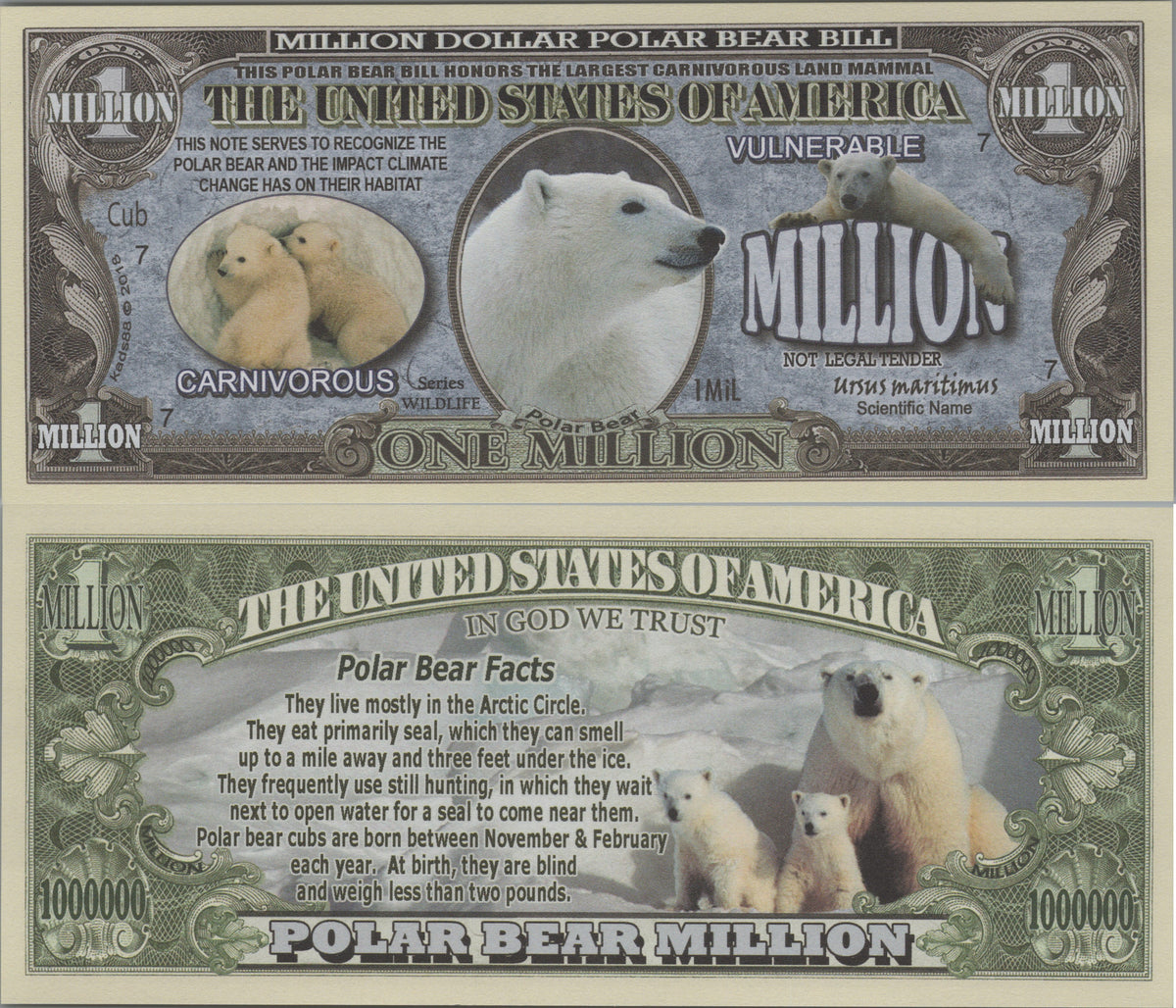 Polar Bears, Fantasy Million Note, Wildlife Series