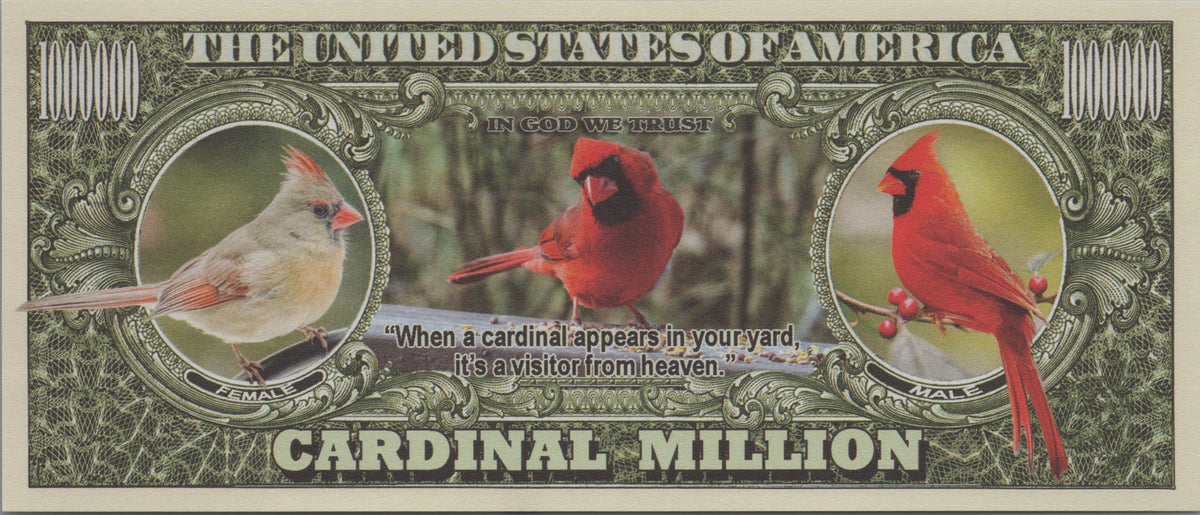 Cardinals, Fantasy Million Note, Wildlife Series