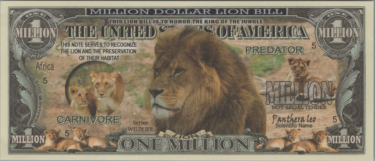 Lions, Fantasy Million Note, Wildlife Series