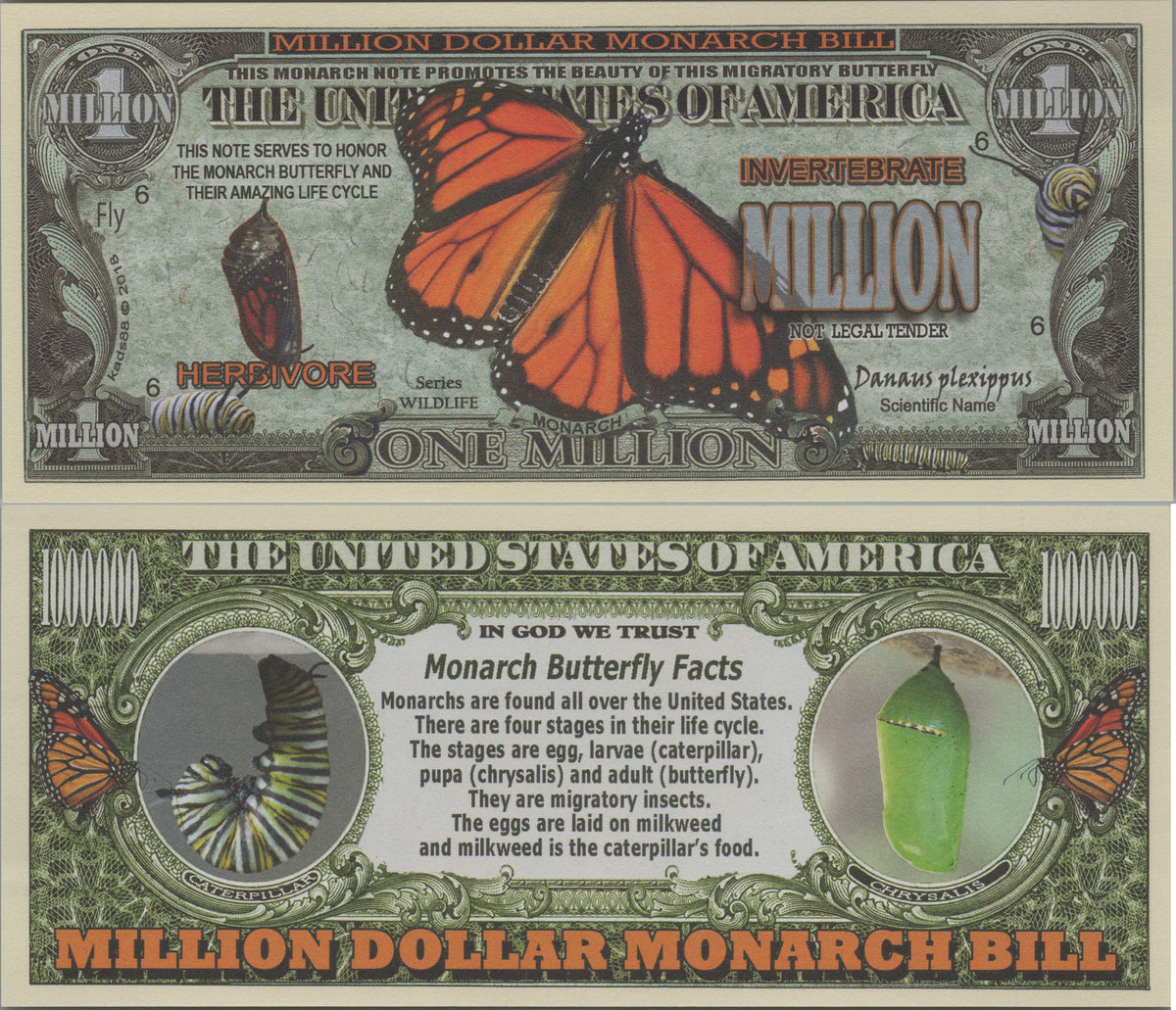Monarch Butterflies, Fantasy Million Note, Wildlife Series