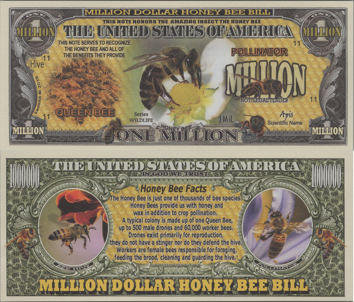 Honey Bees, Fantasy Million Note, Wildlife Series