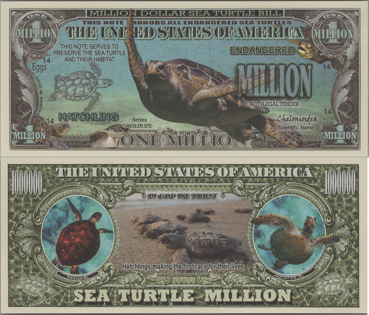 Sea Turtles, Fantasy Million Note, Wildlife Series