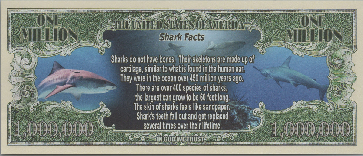 Sharks, Fantasy Million Note, Wildlife Series