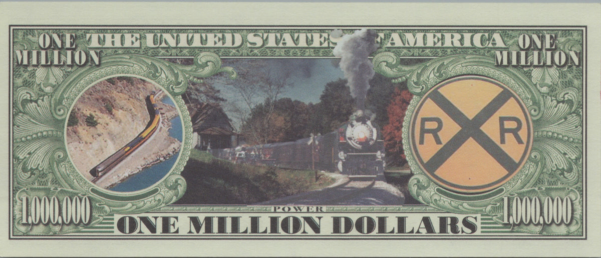 The Iron Horse, Fantasy Million Note; features Steam Trains