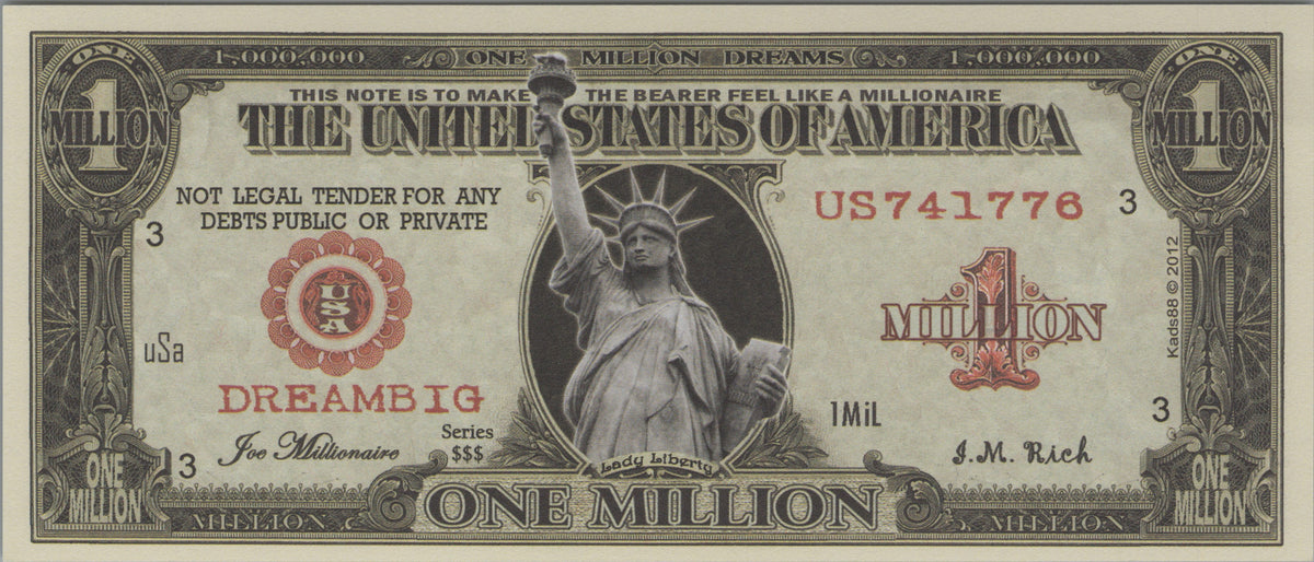 Dream Big, Fantasy Million Note; features Washington Crossing the Delaware