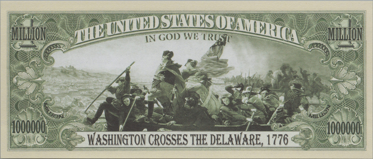 Dream Big, Fantasy Million Note; features Washington Crossing the Delaware