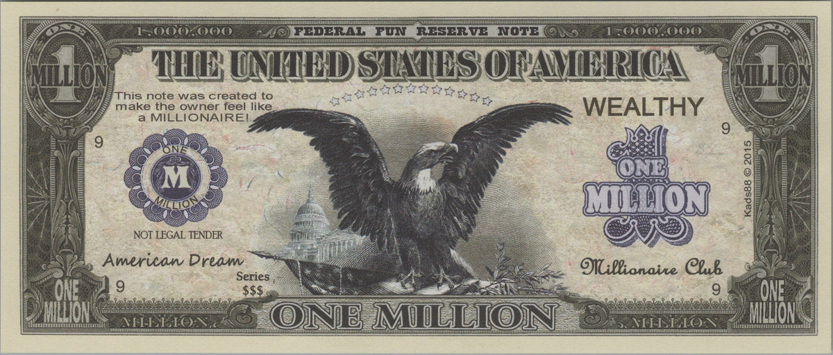 American Dream, Fantasy Million Note; features Bald Eagles