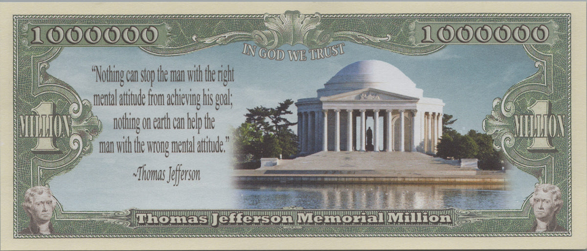 Thomas Jefferson Founding Fathers Million, Fantasy Note, Liberty Series
