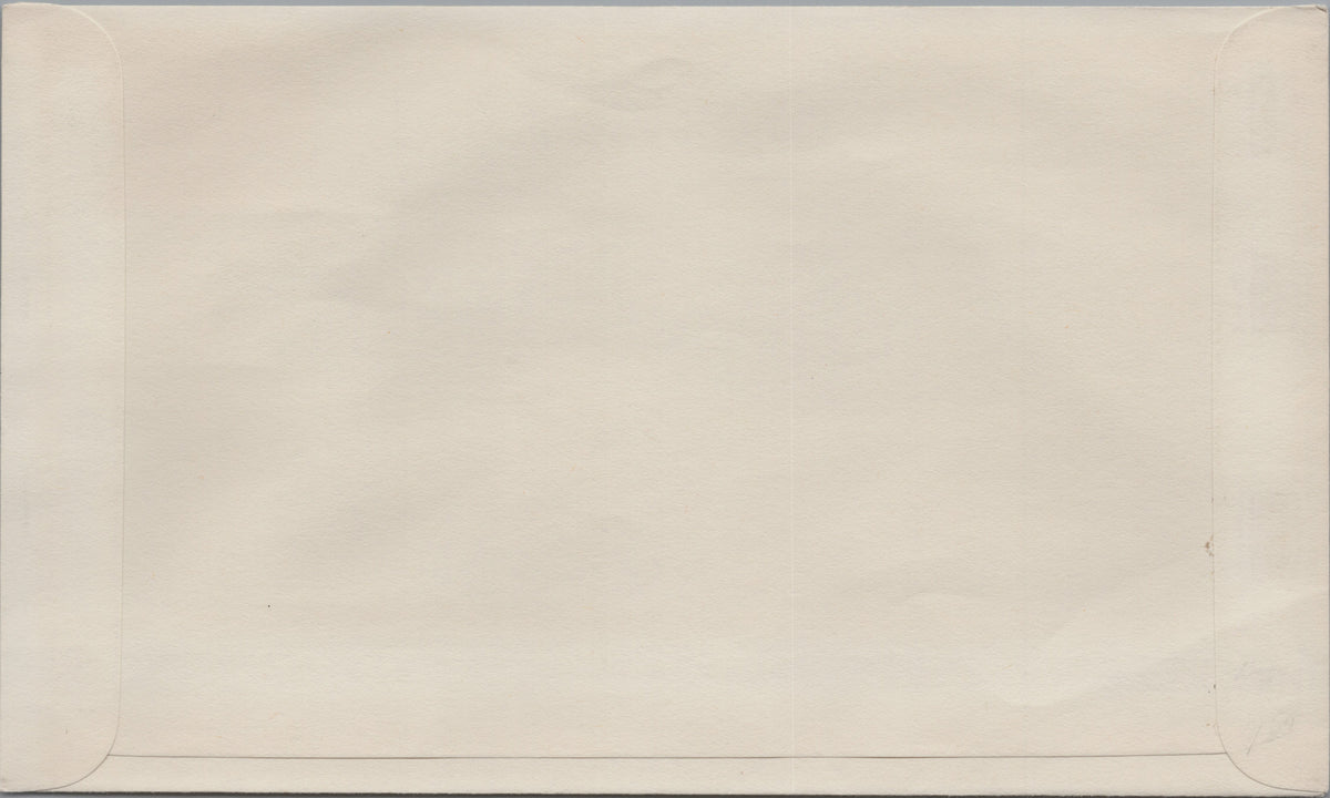 Canada 1981 Wood Bison First Day Cover, reverse