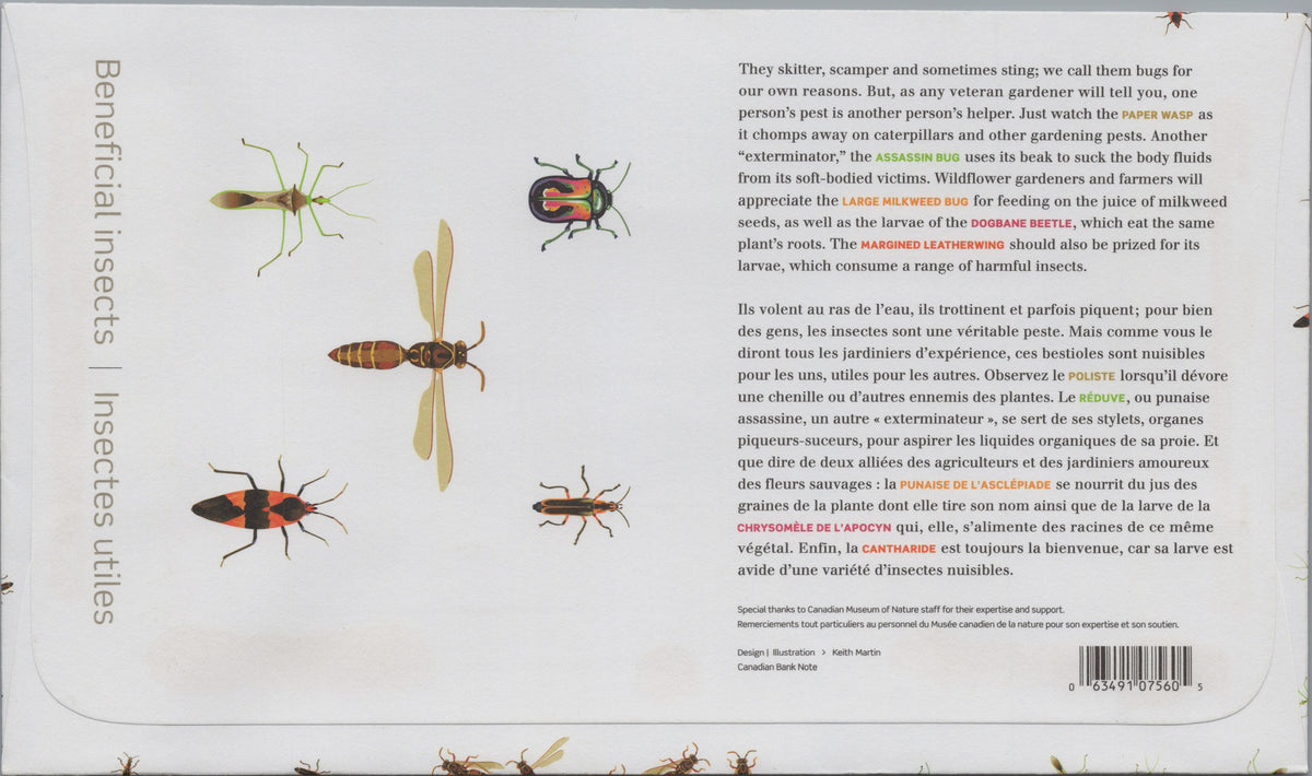Reverse of Canada 2010 Dogbane Beetle First Day Cover