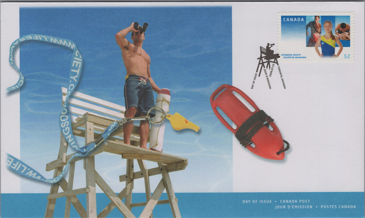 Canada 2008 Lifesaving Society Centenary First Day Cover, Scott 2282, front