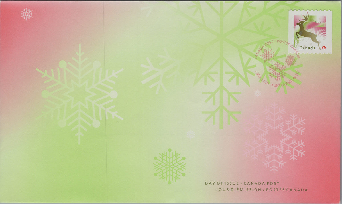Canada 2007 Christmas Reindeer and Snowflakes First Day Cover, Scott 2239