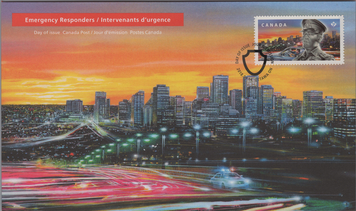 Canada 2018 Paramedics First Day Cover, Scott 3126, front