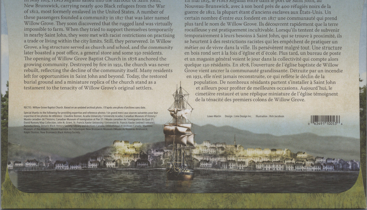 Canada 2021 Willow Grove FDC reverse