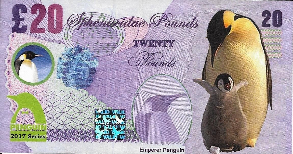 2017 Penguin Series; All 17 PENGUIN Fantasy notes; 20 Spheniscidae Pounds