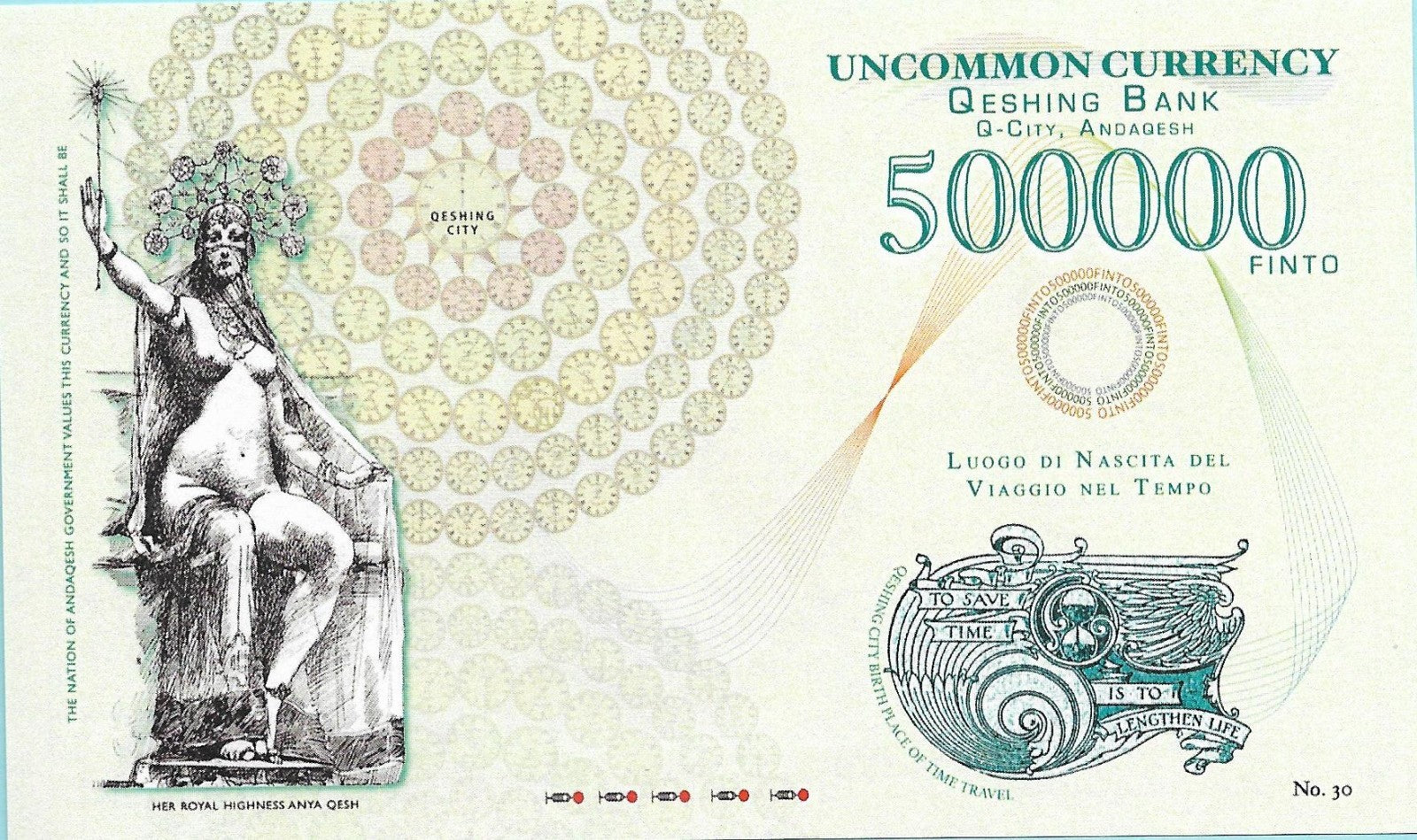2014 ANDAQESH 500000 FINTO - Limited Private Fantasy Issue - Nude Queen A. Qesh