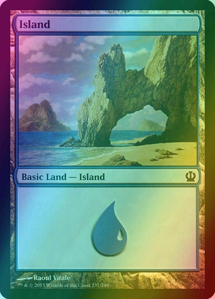 Island FOIL #237 (LP-NM) from Theros MTG 2013