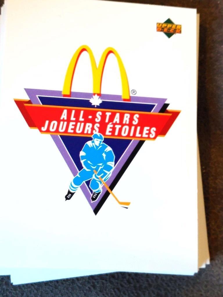1991-92 McDonald's Upper Deck All-Star Hockey 25 Set + 6 Hologram Set Bilingual