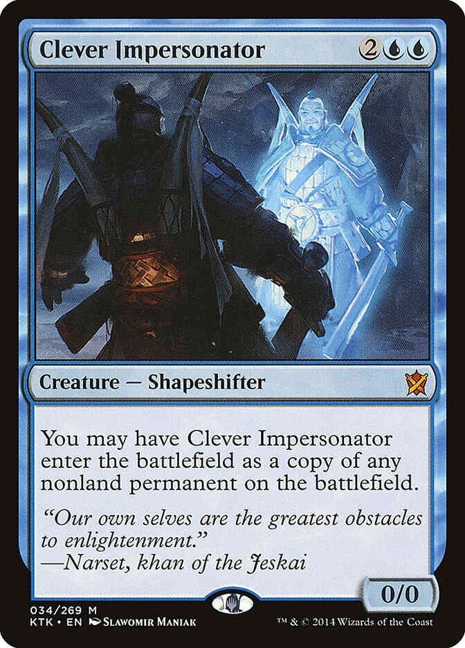 Clever Impersonator #34 (LP-NM) Mythic Rare from Khans of Tarkir MTG 2014
