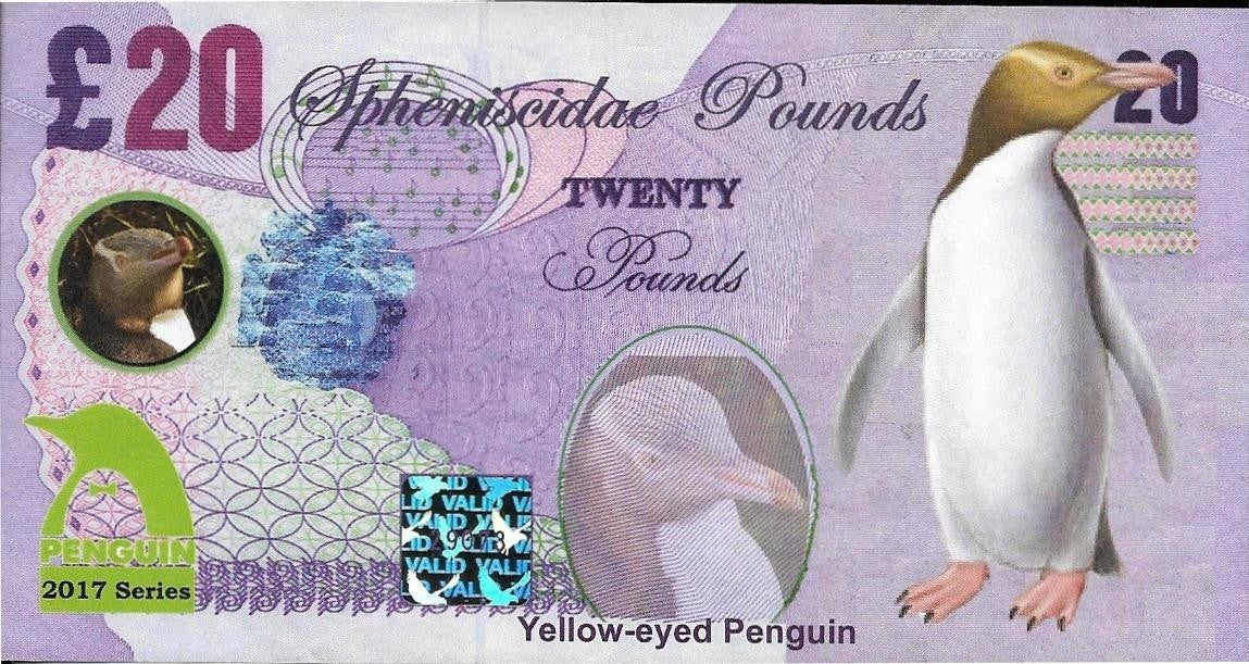 2017 Penguin Series; All 17 PENGUIN Fantasy notes; 20 Spheniscidae Pounds