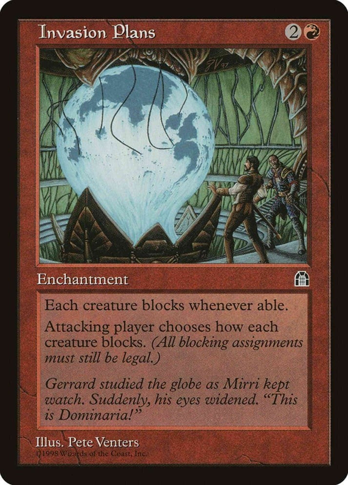 Invasion Plans (LP-NM -But with Pick Marks Damage) ~ Rare from Stronghold #89