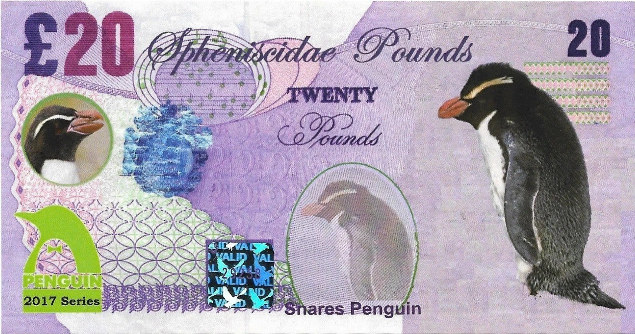 2017 Penguin Series; All 17 PENGUIN Fantasy notes; 20 Spheniscidae Pounds