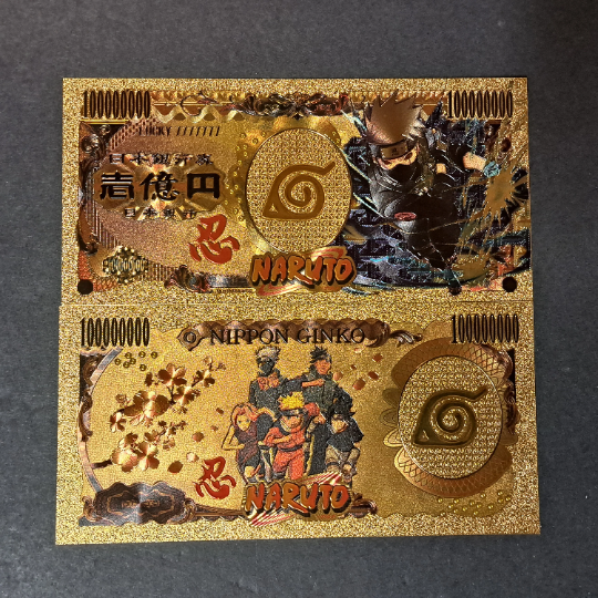 KAKASHI HATAKE - Japanese Anime; .9999 GOLD Billion Yen; With display holder