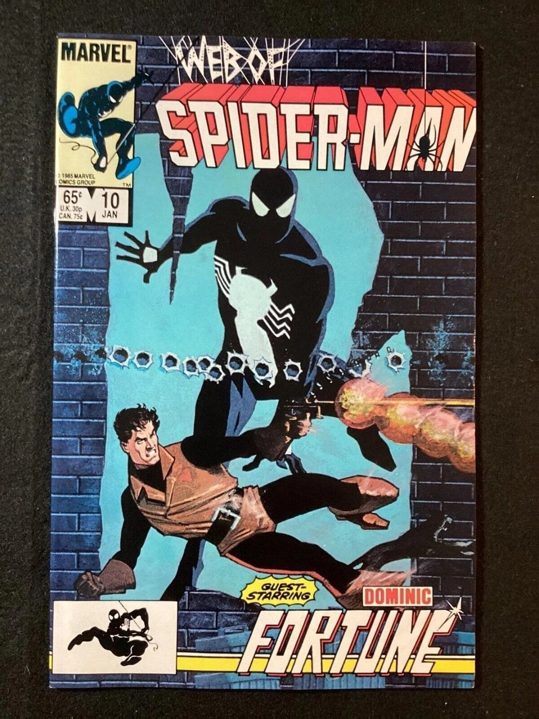 WEB Of SPIDERMAN #10 from 1985 (VF-NM) Direct Edition; 1st appearance Future Max