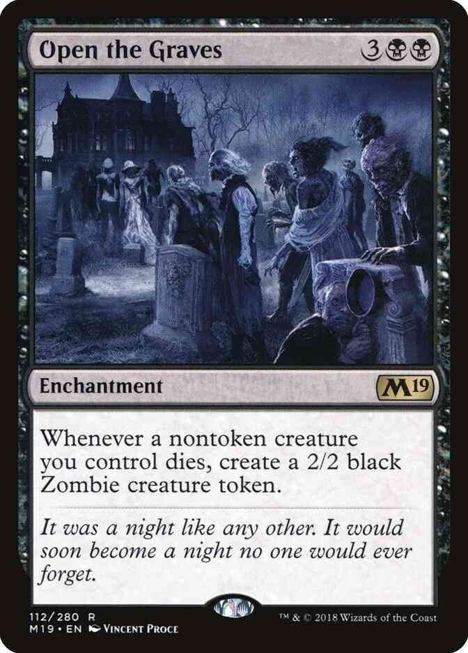 Open the Graves (LP-NM) ~ Rare from Core set 2019 #112 MTG
