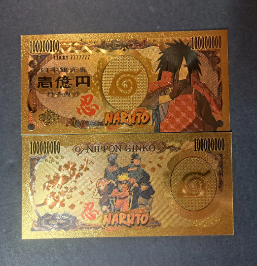 MADARA UCHIHA - Japanese Anime; .9999 GOLD Billion Yen; With display holder