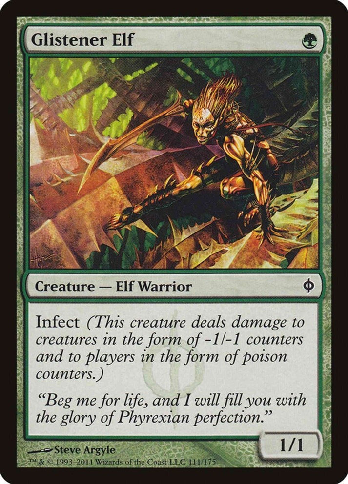 Glistener Elf (LP-NM) ~ from New Phyrexia #111 MTG