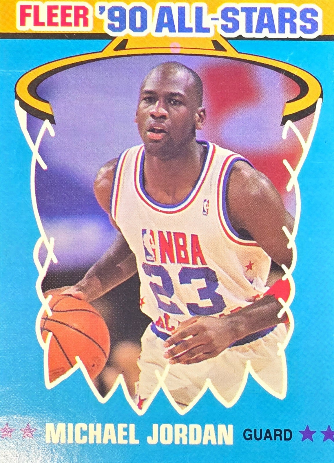 1990-91 Fleer - All-Stars #5 Michael Jordan VG (Crease) - Chicago Bulls