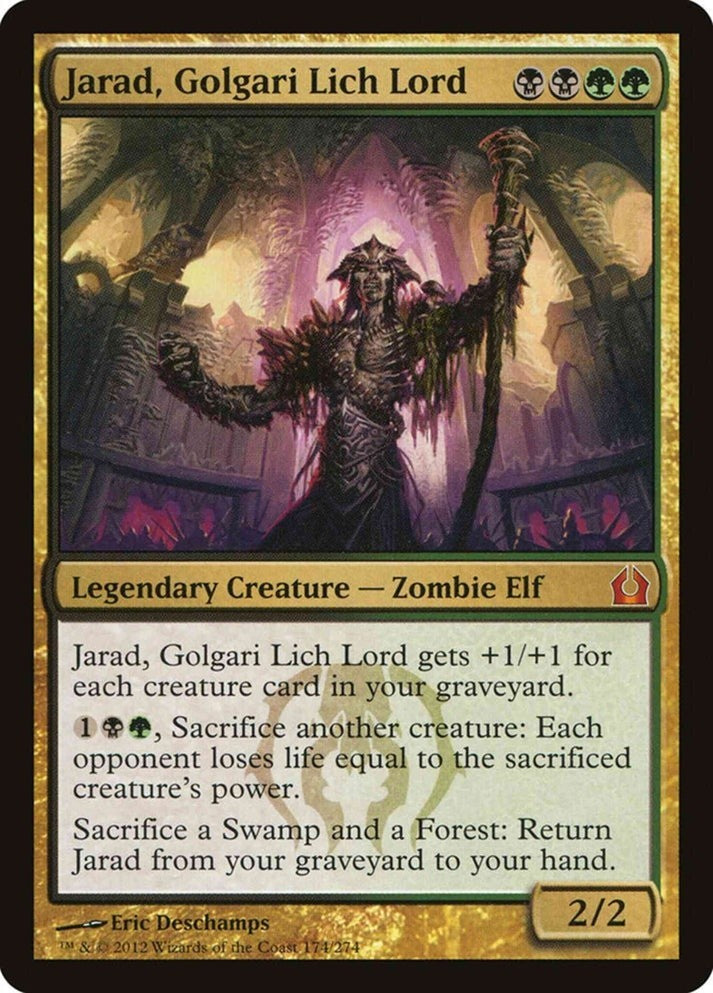 Jarad, Golgari Lich Lord (LP-NM) ~ Mythic Rare from Return to Ravnica #174 MTG
