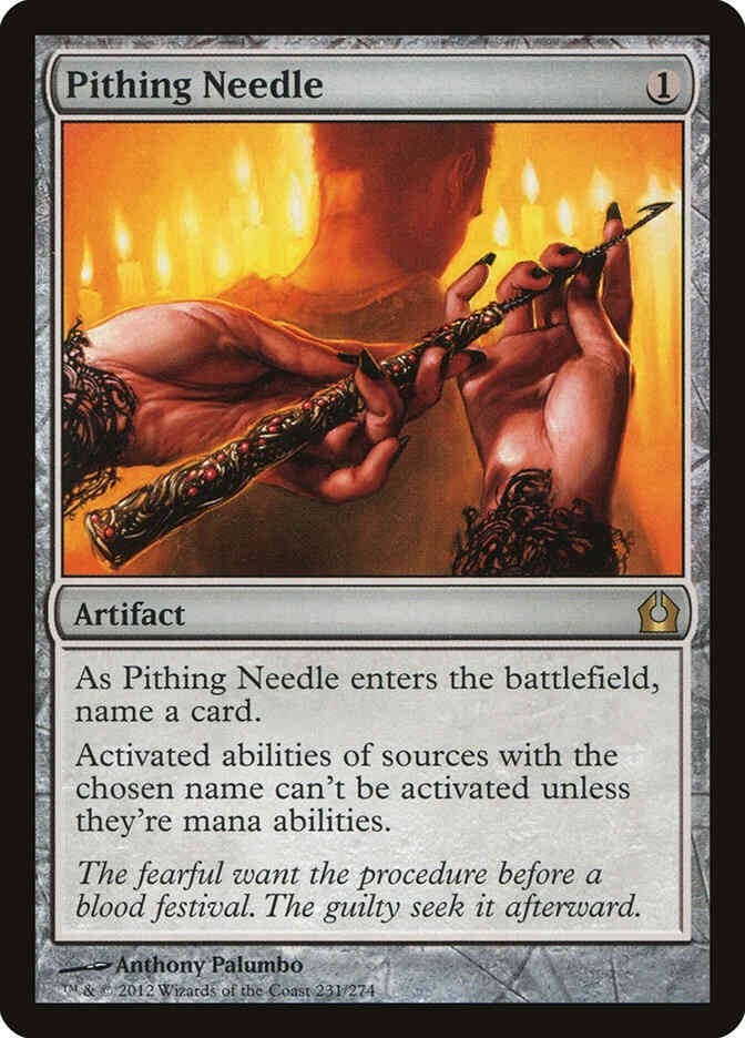 Pithing Needle (LP-NM) ~ Rare from Return to Ravnica #231 MTG