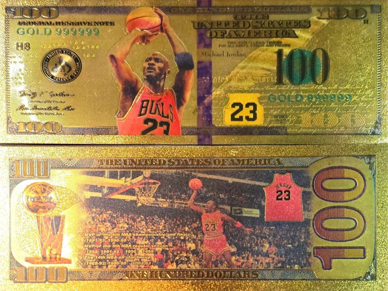 Michael Jordan ~ The "GOAT";  .9999 GOLD FOIL Note; Comes in a Collector holder