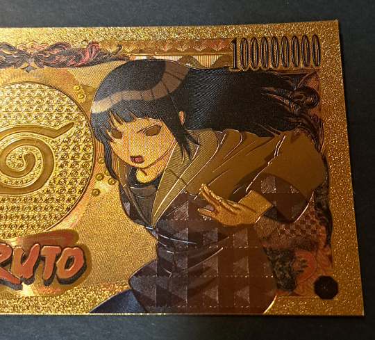 HINATA HYUGA - Japanese Anime; .9999 GOLD Billion Yen; With display holder
