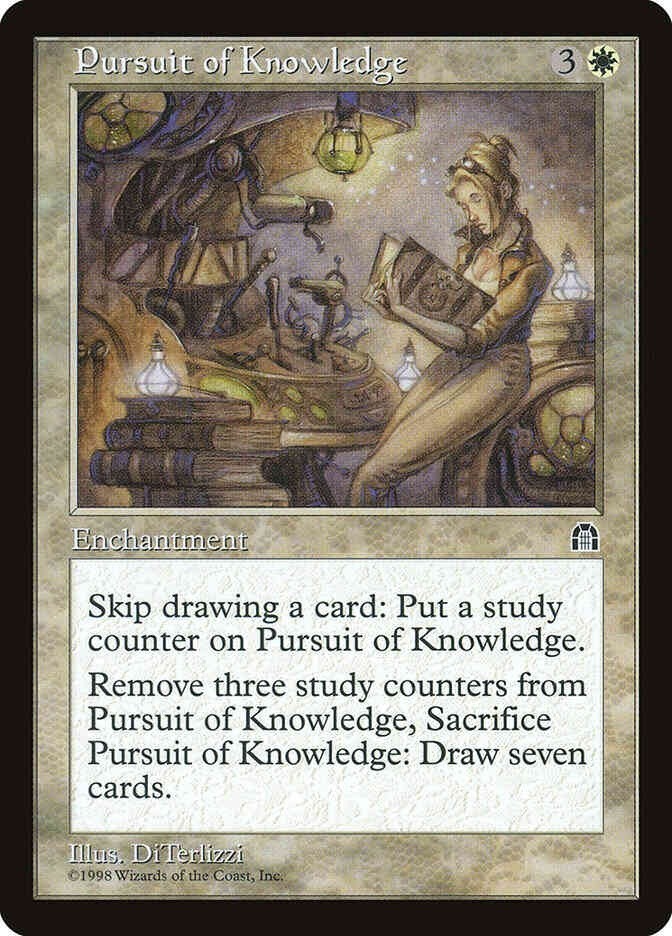 Pursuit of Knowledge (LP-NM) ~ Rare from Stronghold #10 MTG