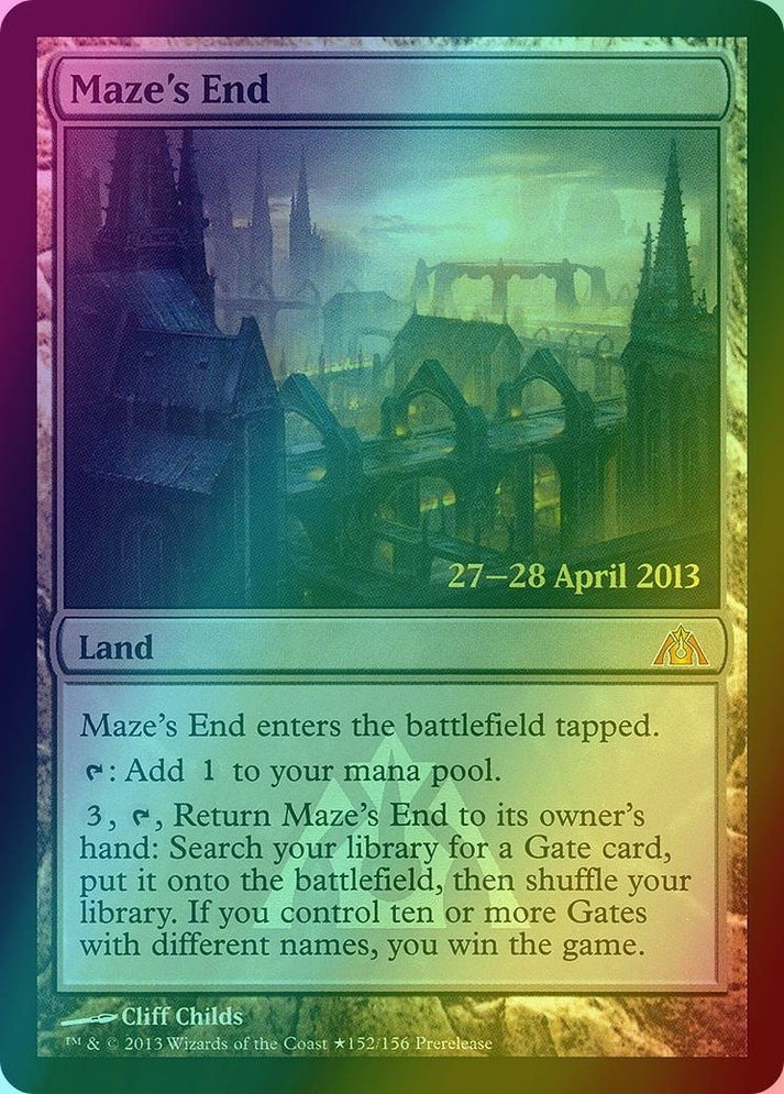 Maze's End FOIL (LP-NM) ~ Pre-Release PROMO from Dragon's Maze #152 MTG