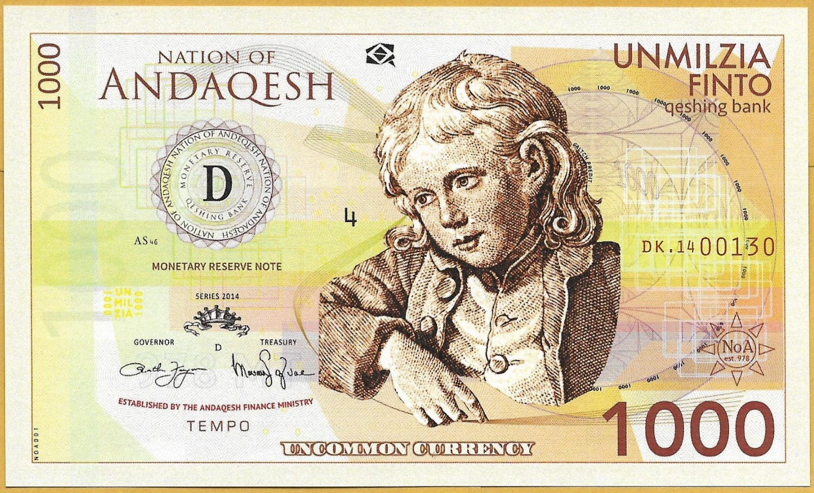 2014 ANDAQESH 1000 FINTO - Limited Private Fantasy Issue - Nude Queen A. Qesh